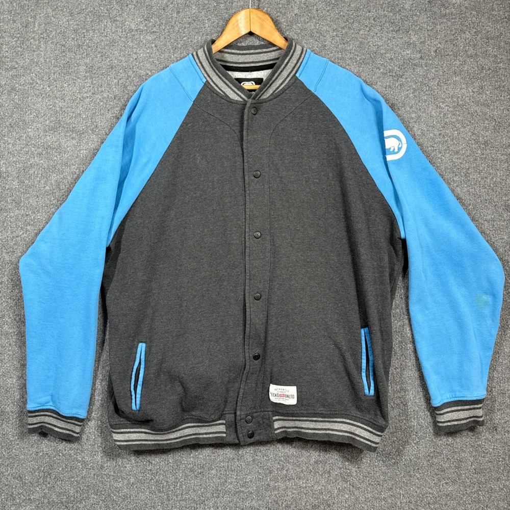 Ecko Jacket Mens 3XL Vintage Varsity Snap Button